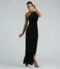 Marcela Formal Velvet High Neck Long Dress sold by Windsor