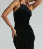 Marcela Formal Velvet High Neck Long Dress sold by Windsor
