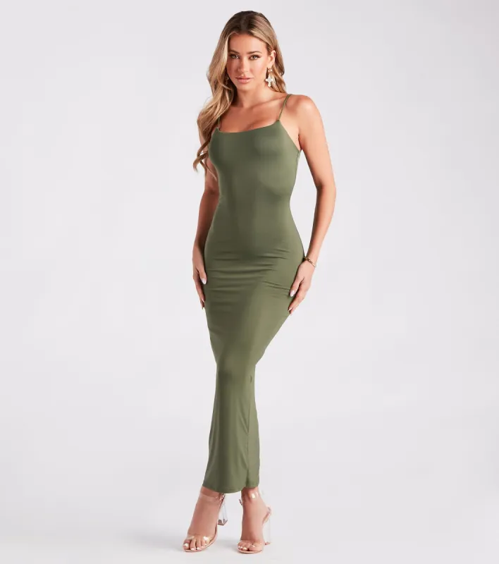 PLACEHOLDER - Looking Sensational Smooth Knit Maxi Dress sold by Windsor