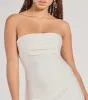 Chic Amore Strapless Pleated Satin A-Line Mini Dress sold by Windsor