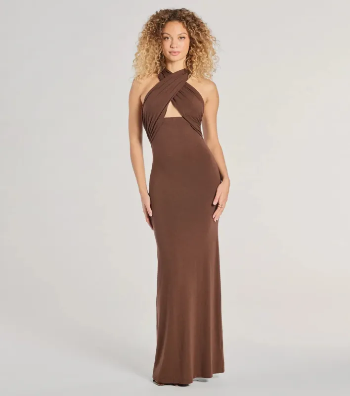Chic Update Convertible Ruched Long Dress sold by Windsor