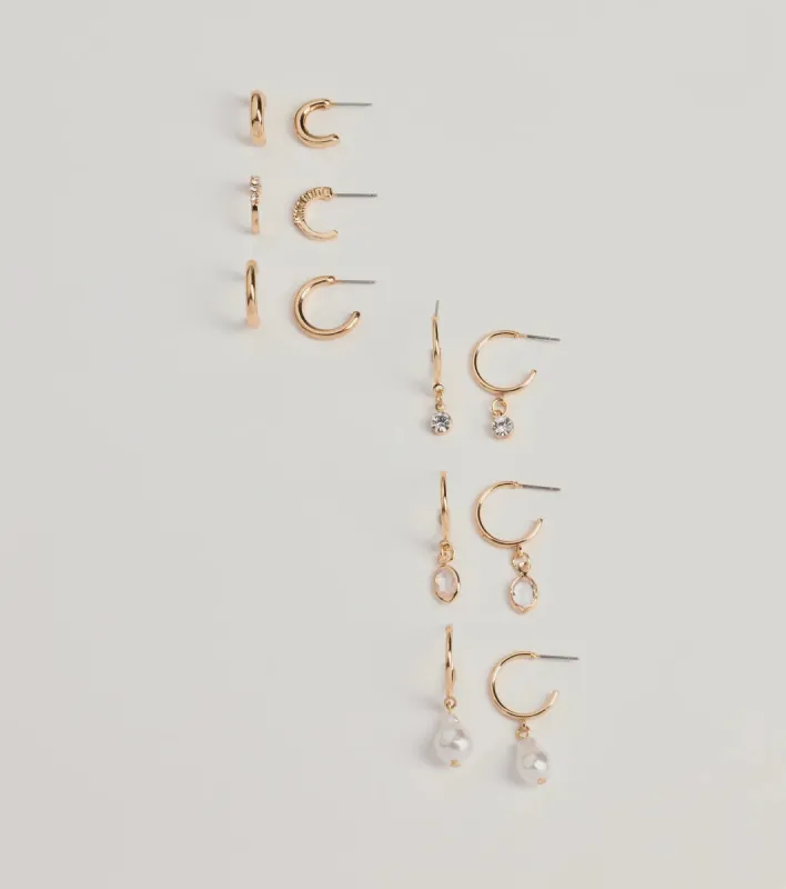 Dainty Sheen Small Hoop Earrings Set sold by Windsor