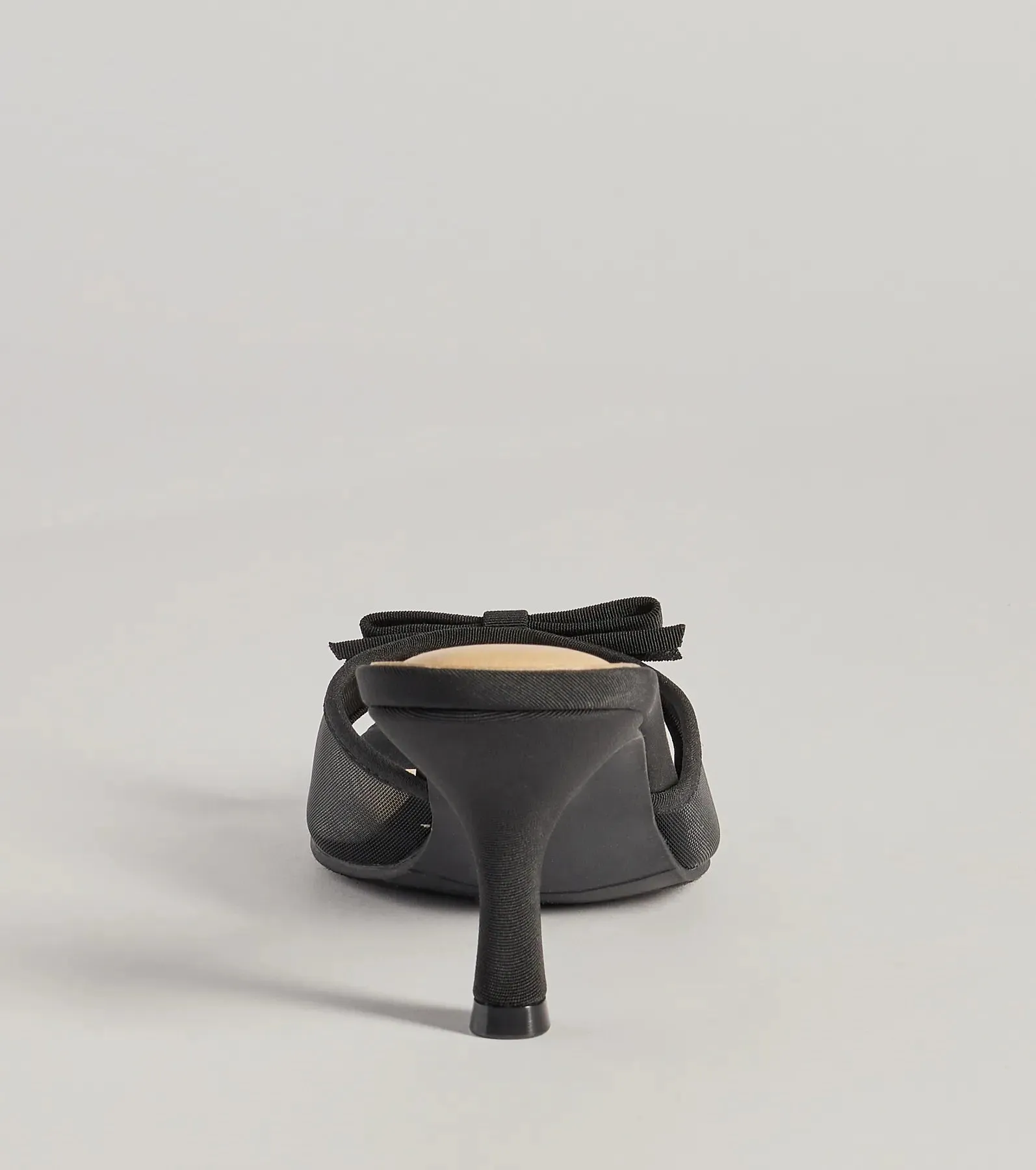 Adorable Bow Mesh Strap Stiletto Mules sold by Windsor product image thumbnail 4