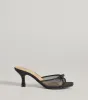 Adorable Bow Mesh Strap Stiletto Mules sold by Windsor
