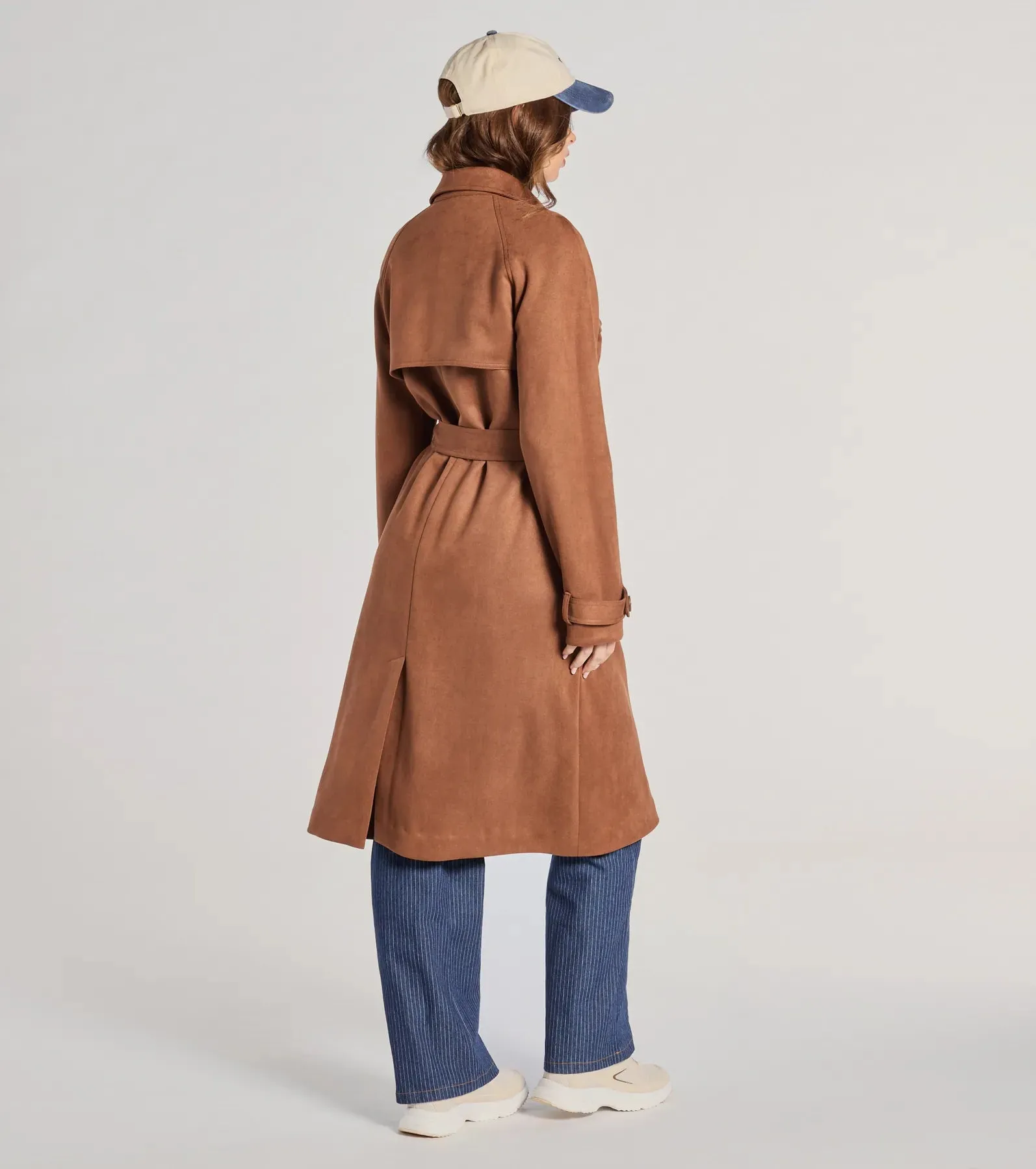 City In Style Belted Faux Suede Trench Coat sold by Windsor product image thumbnail 2