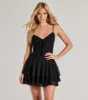 With Love Lace V-Neck Chiffon Skater Dress sold by Windsor