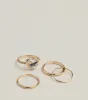 Stole My Heart Rhinestone Four-Pack Ring Set sold by Windsor