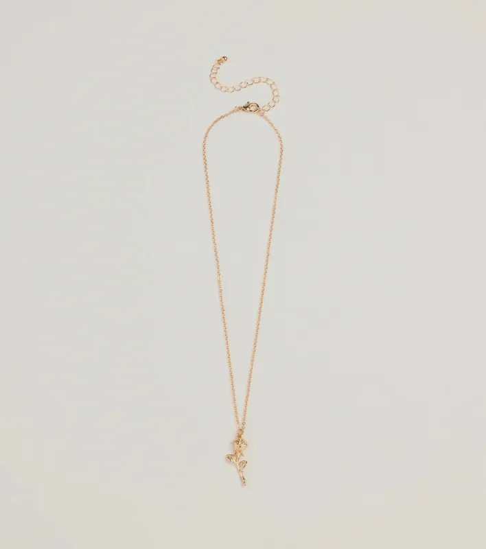 Divine Enchantment Rose Charm Necklace sold by Windsor