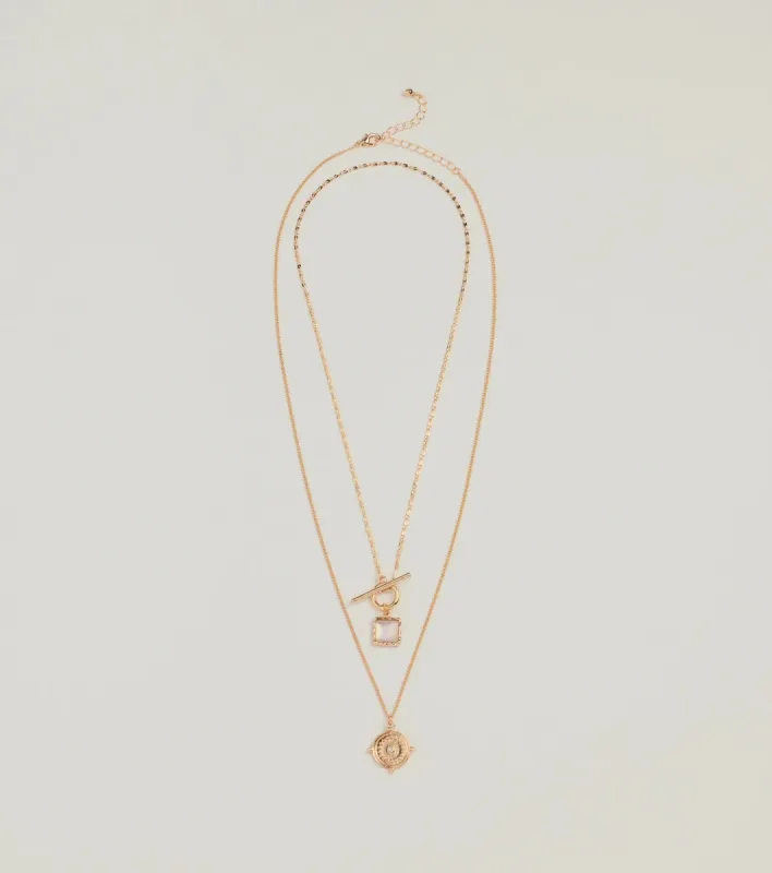 Layered Treasure Necklace With Pendants sold by Windsor