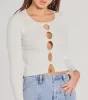 Made The Cutout Long Sleeve Sweater Crop Top sold by Windsor