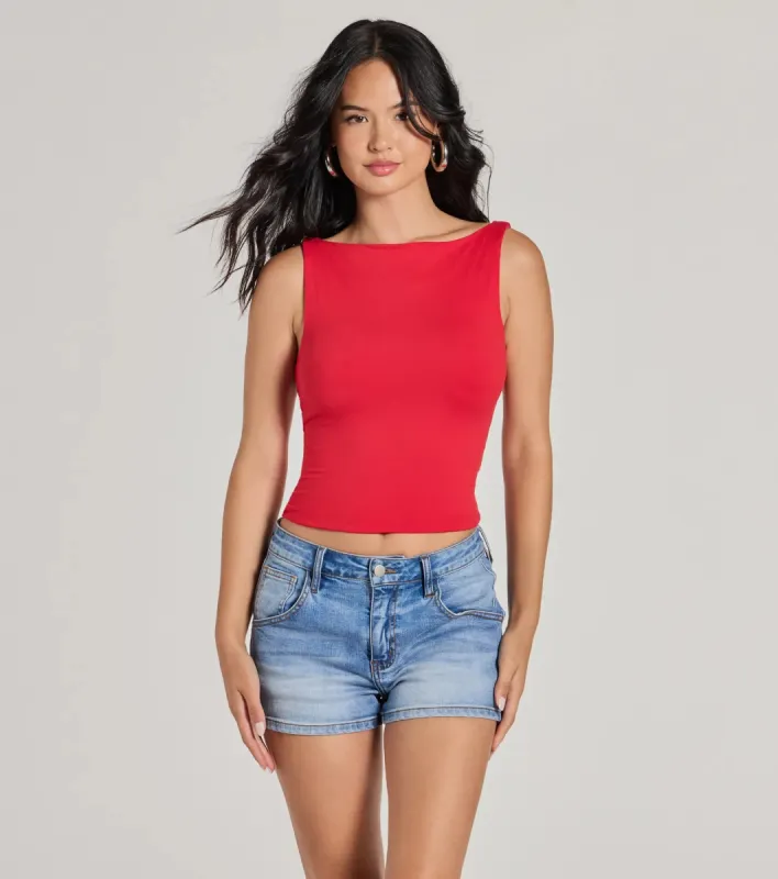 PLACEHOLDER - Second Look Open-Back Knit Tank Top sold by Windsor