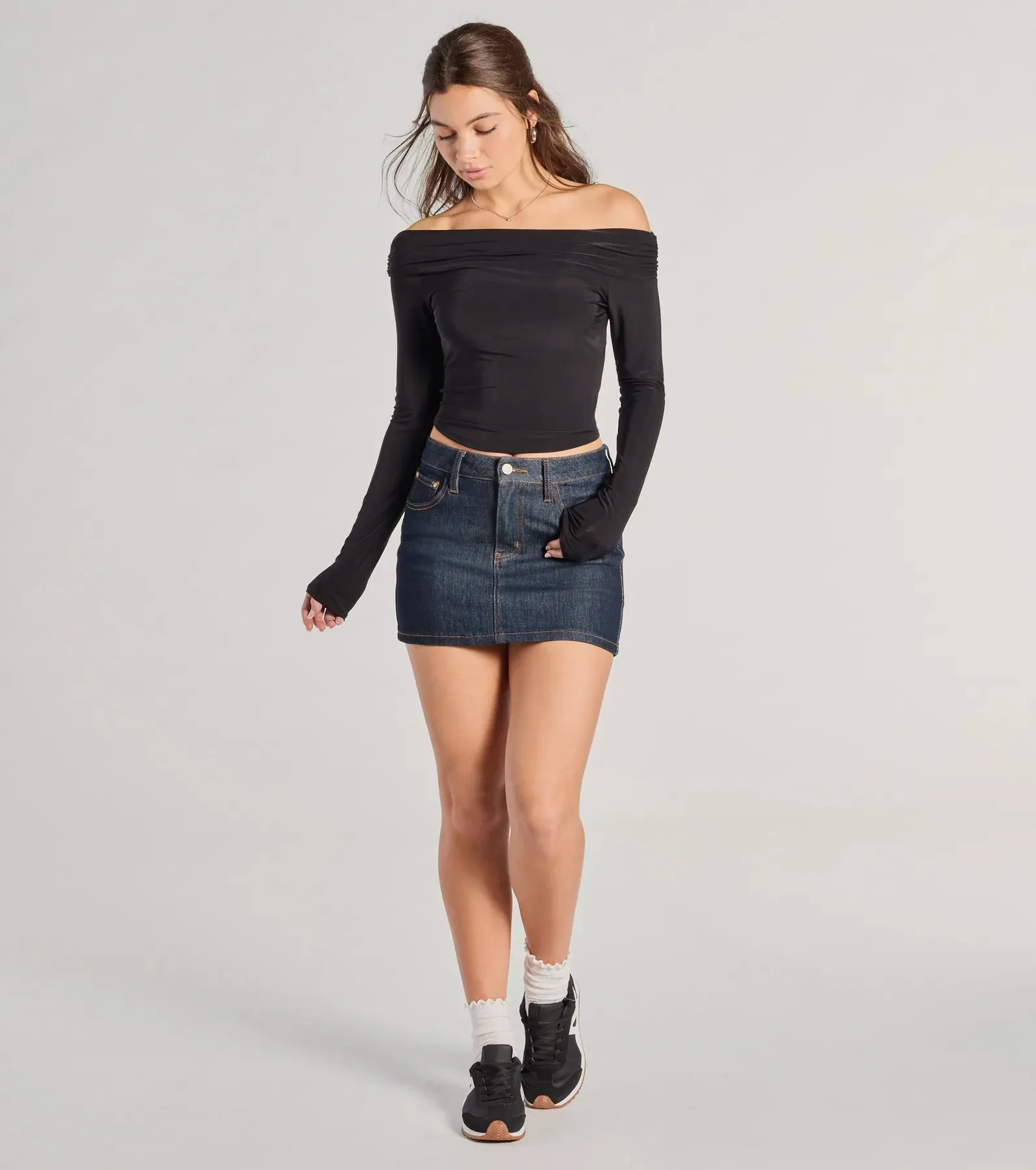 Chic Essential Off-Shoulder Long Sleeve Top sold by Windsor product image thumbnail 3