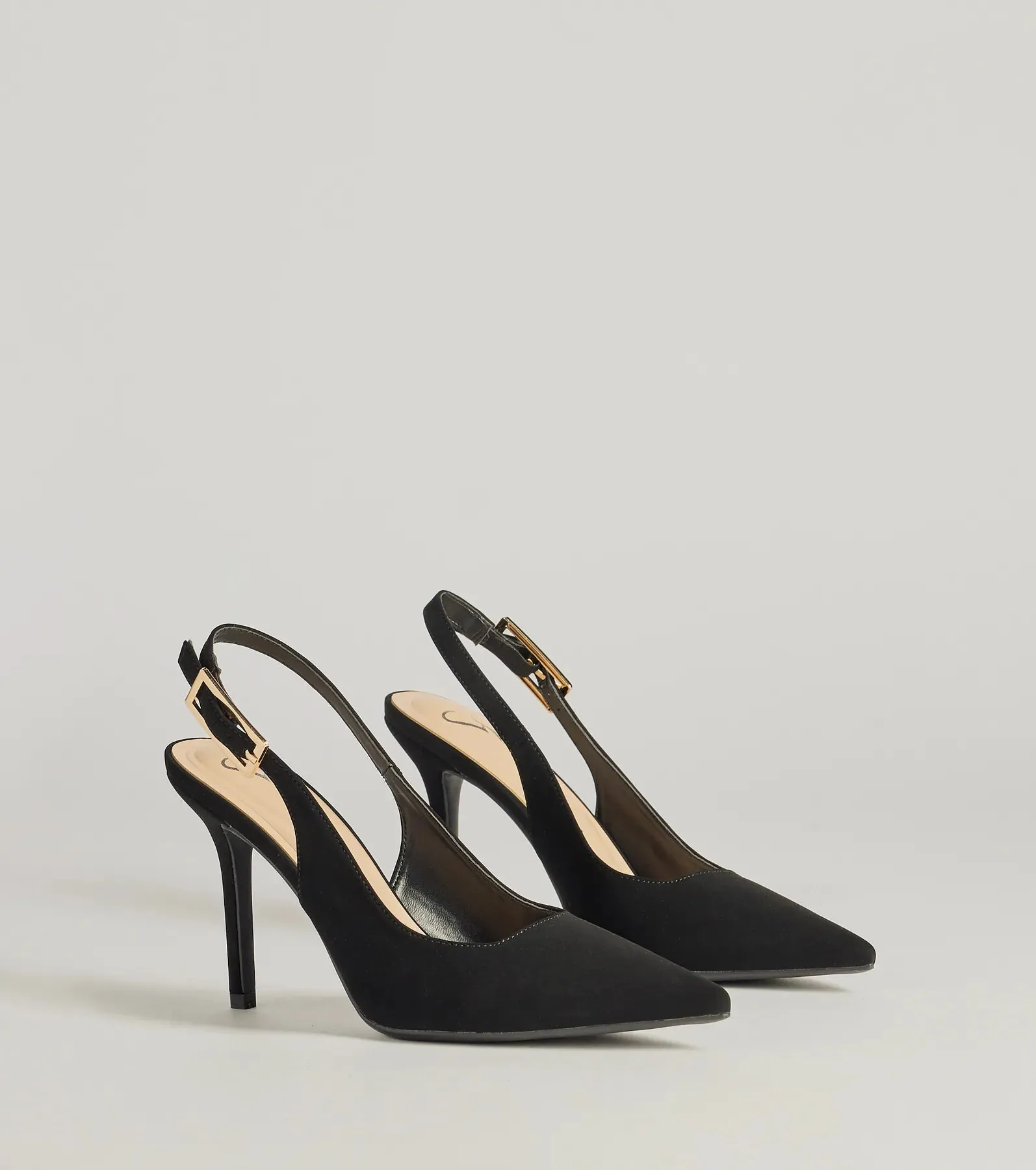 Classically Chic Buckle Slingback Pumps sold by Windsor