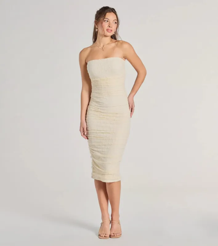 Lacey Affair Strapless Bodycon Midi Dress sold by Windsor