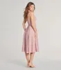 Sweet Spice Corset Lace-Up Floral Midi Dress sold by Windsor