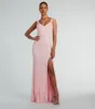 Estella V-Neck Column Long Sequin Formal Dress sold by Windsor