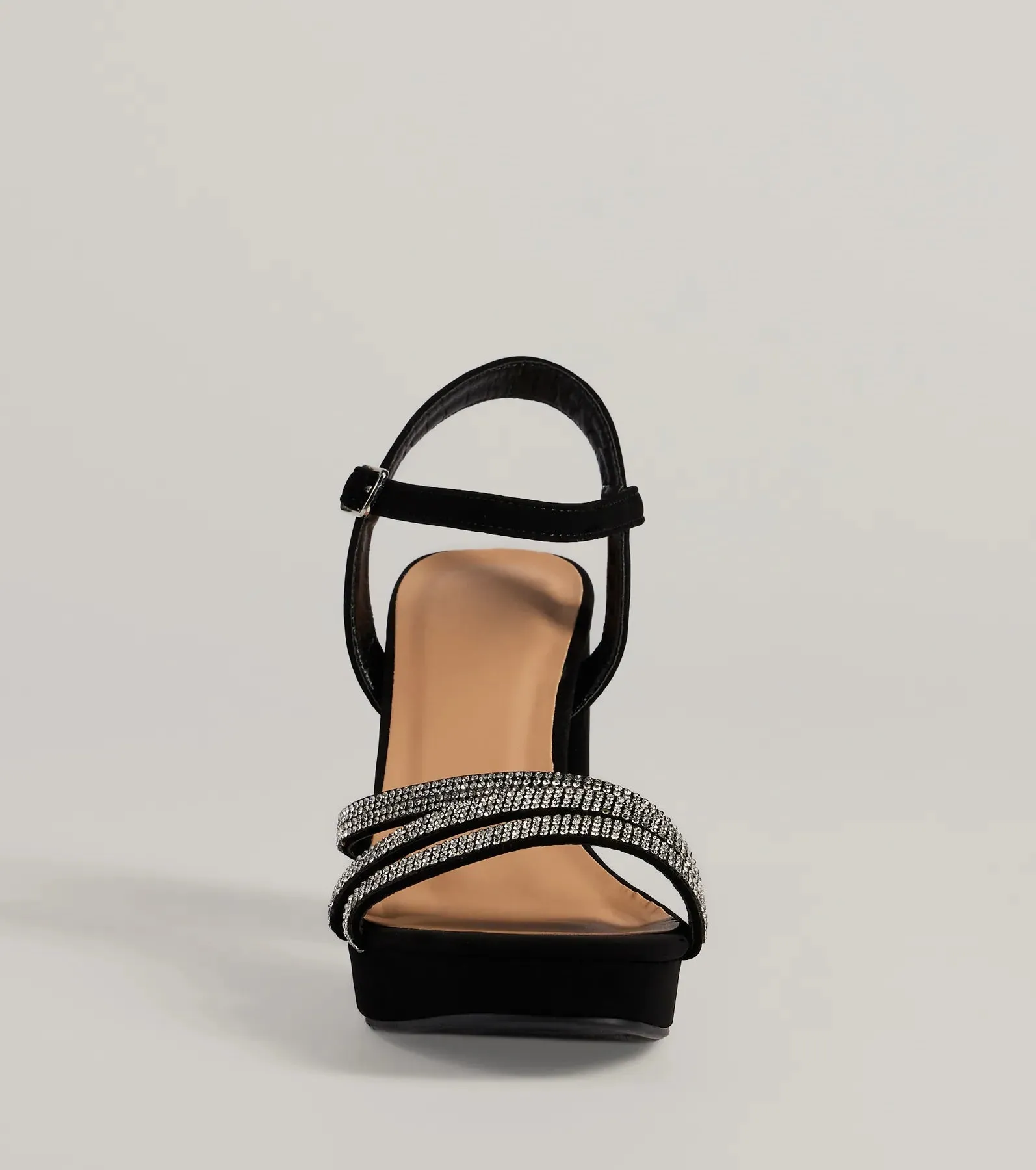 Stepping Out Rhinestone Strappy Platform Block Heels sold by Windsor product image thumbnail 3