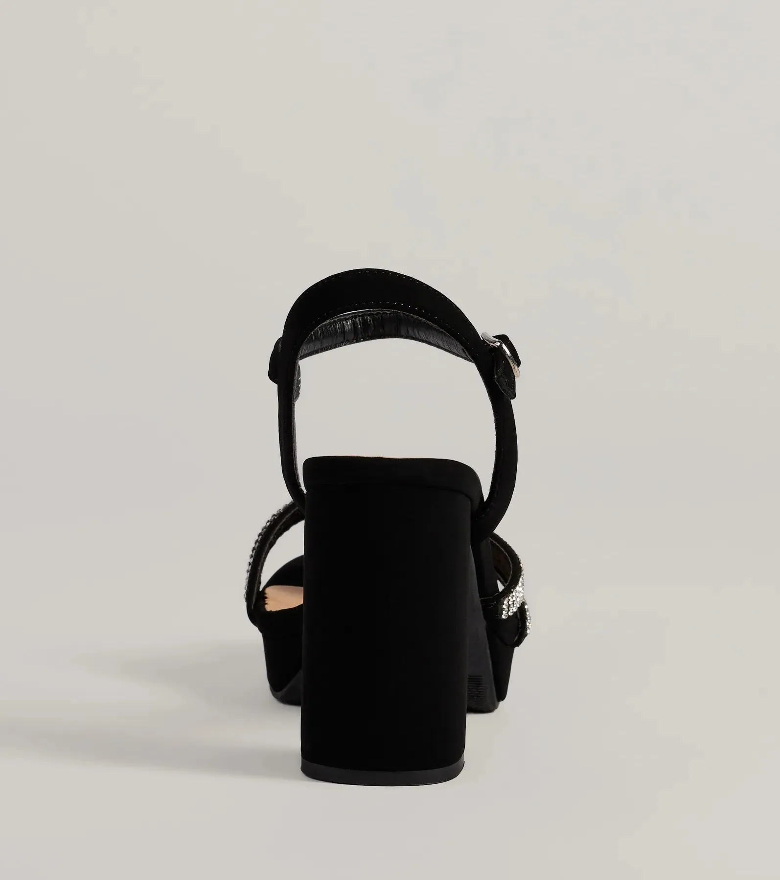 Stepping Out Rhinestone Strappy Platform Block Heels sold by Windsor product image thumbnail 4