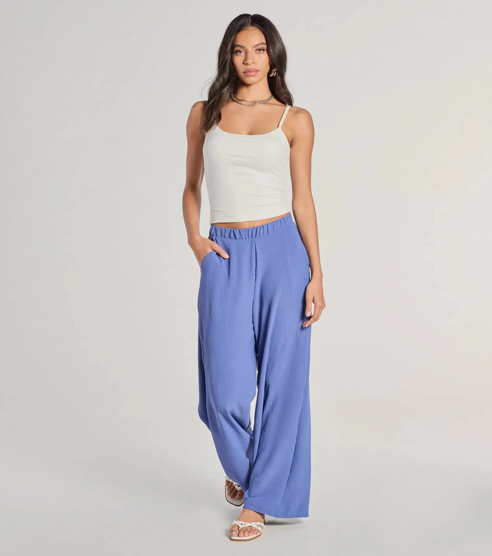 Airy Chic Woven Wide-Leg Pants sold by Windsor