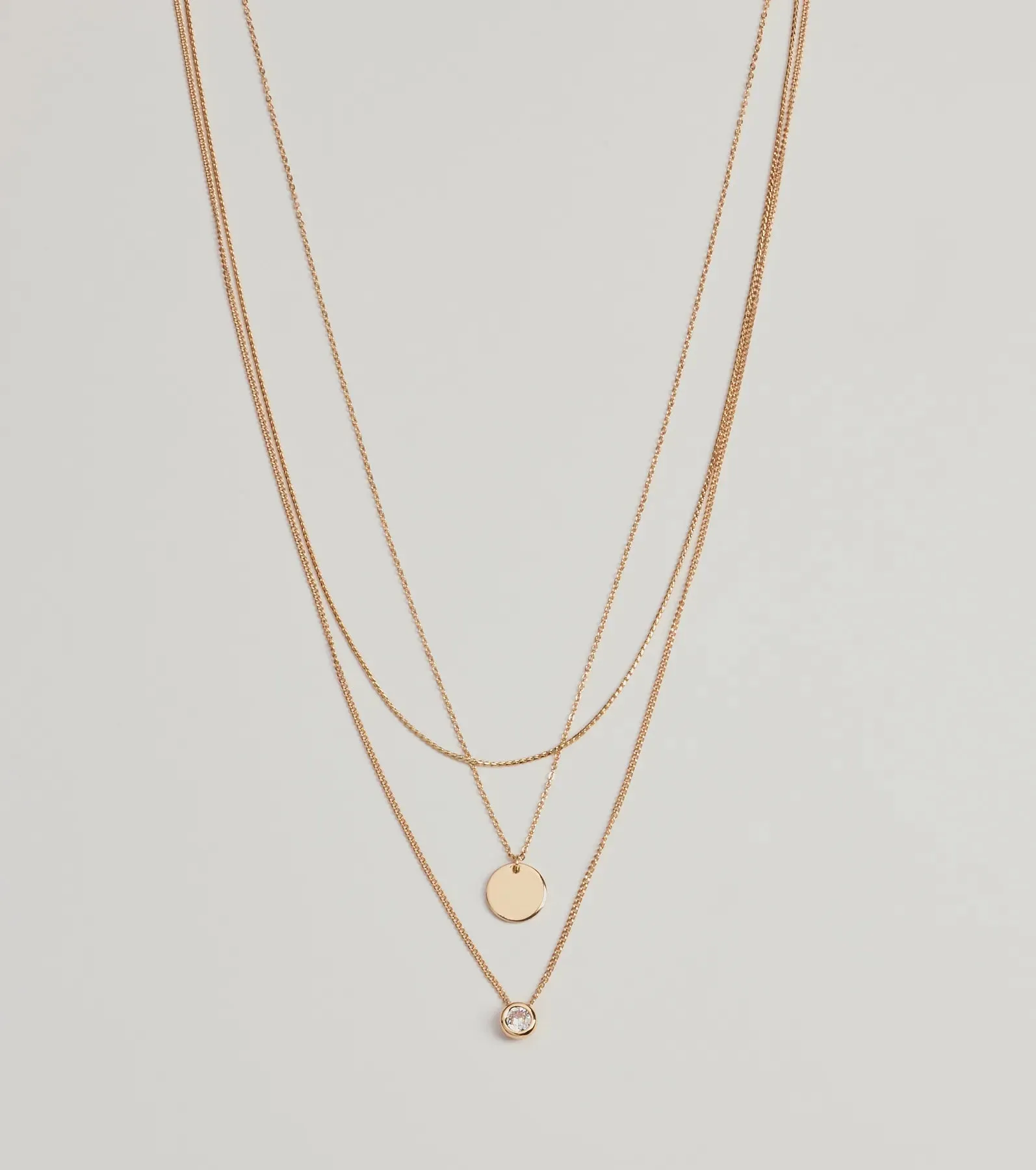 Fab Statement Layered Rhinestone Necklace Set sold by Windsor