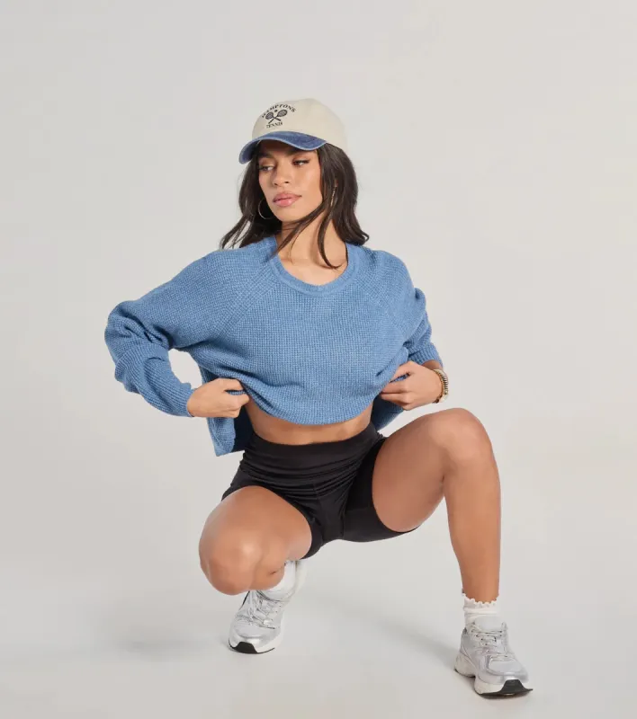 Comfiest Cutie Long Sleeve Waffle Knit Sweater sold by Windsor