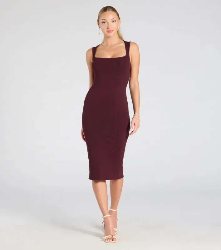 Contemporary Sleek Bodycon Midi Dress sold by Windsor