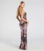 Major Energy Strapless Floral Mesh Maxi Dress sold by Windsor