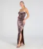 Major Energy Strapless Floral Mesh Maxi Dress sold by Windsor