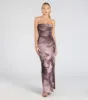 Major Energy Strapless Floral Mesh Maxi Dress sold by Windsor