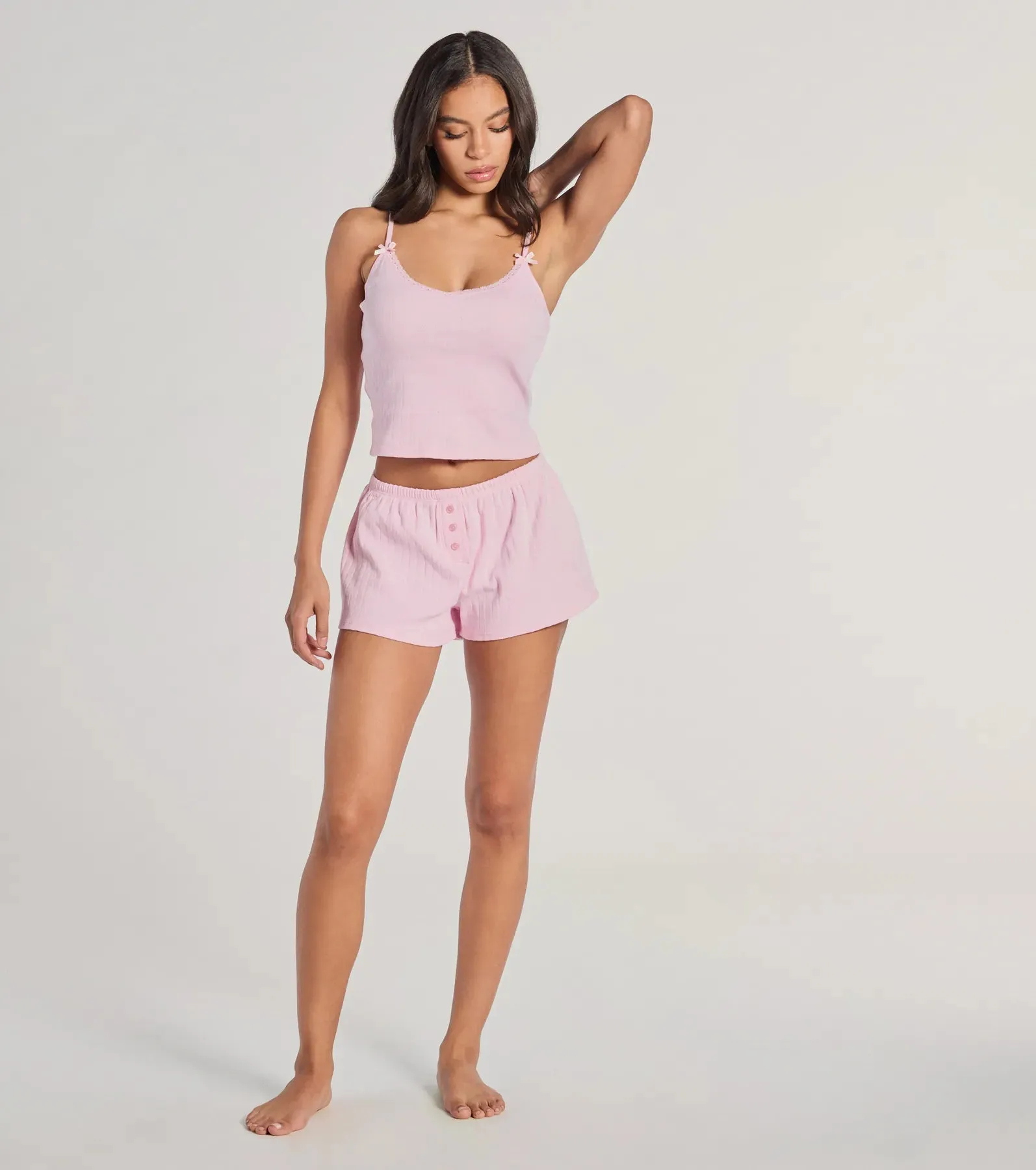 Sleeping In High Rise Pointelle Pajama Shorts sold by Windsor product image thumbnail 3