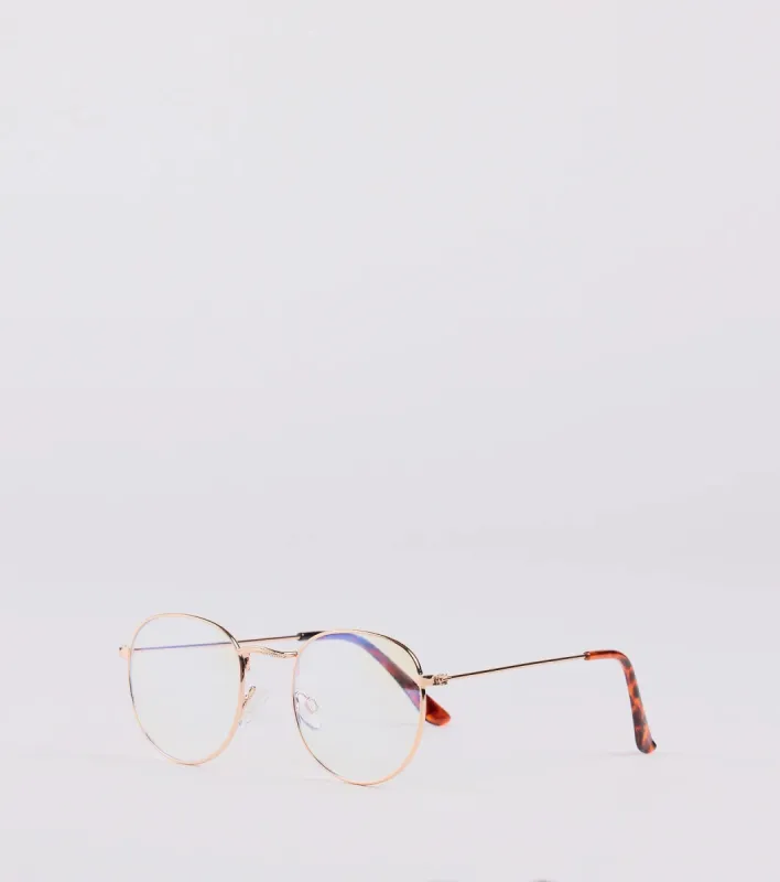 Busy Bee Blue Light Round Glasses sold by Windsor
