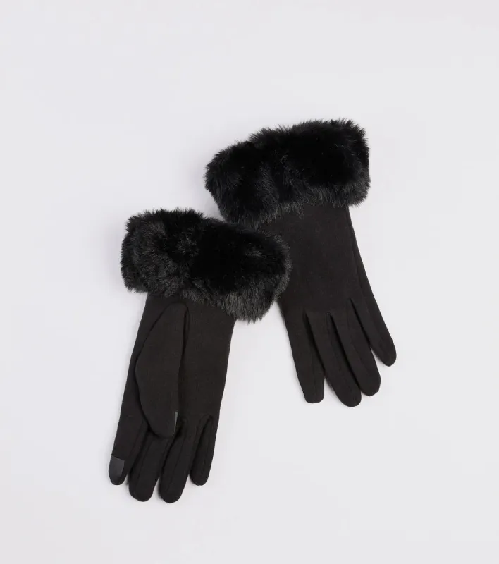 Elevated Glam Faux Fur Cuff Gloves sold by Windsor