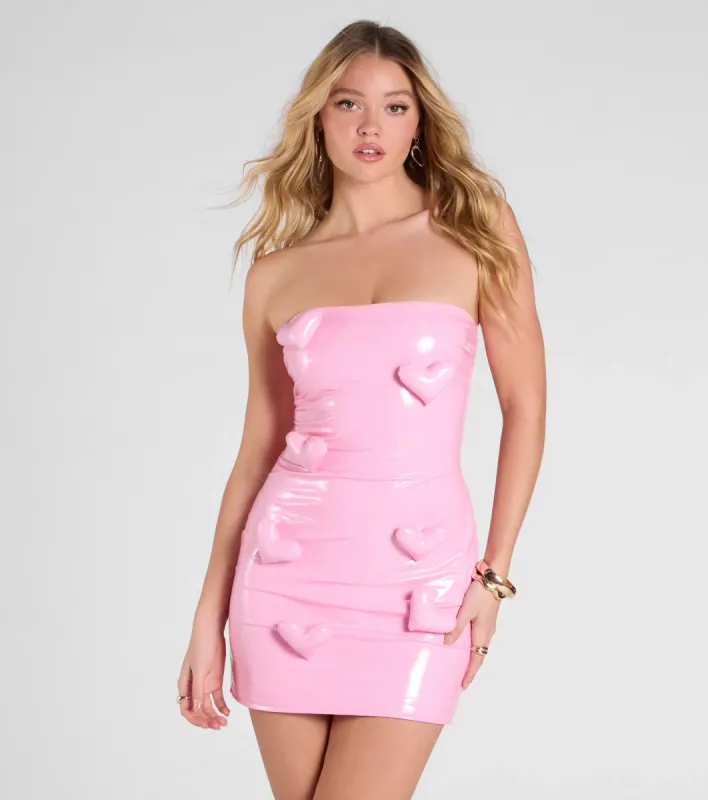 Karen Strapless Heart Bodycon Mini Dress sold by Windsor
