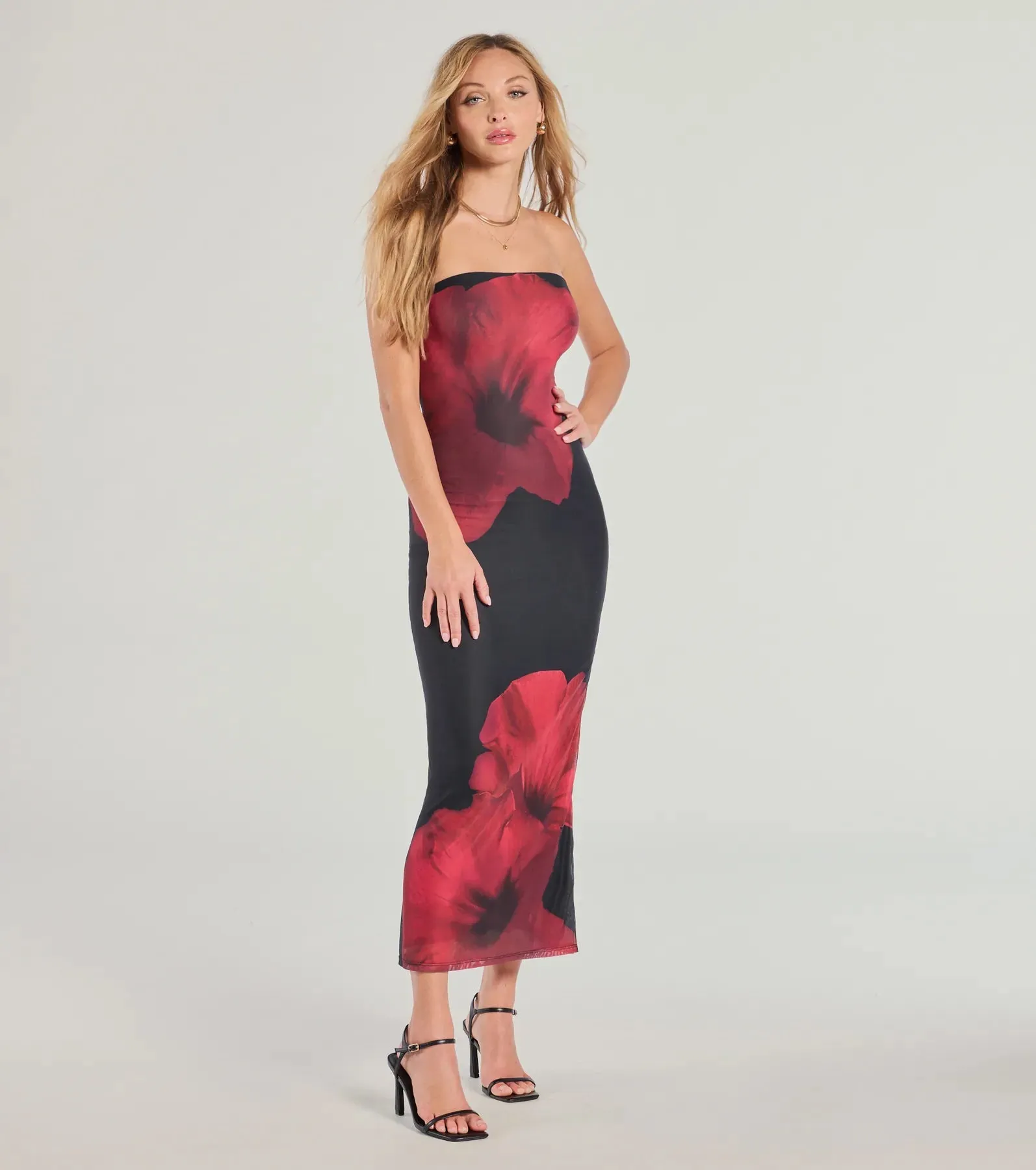Impressive Blossom Strapless Floral Maxi Dress sold by Windsor product image thumbnail 4