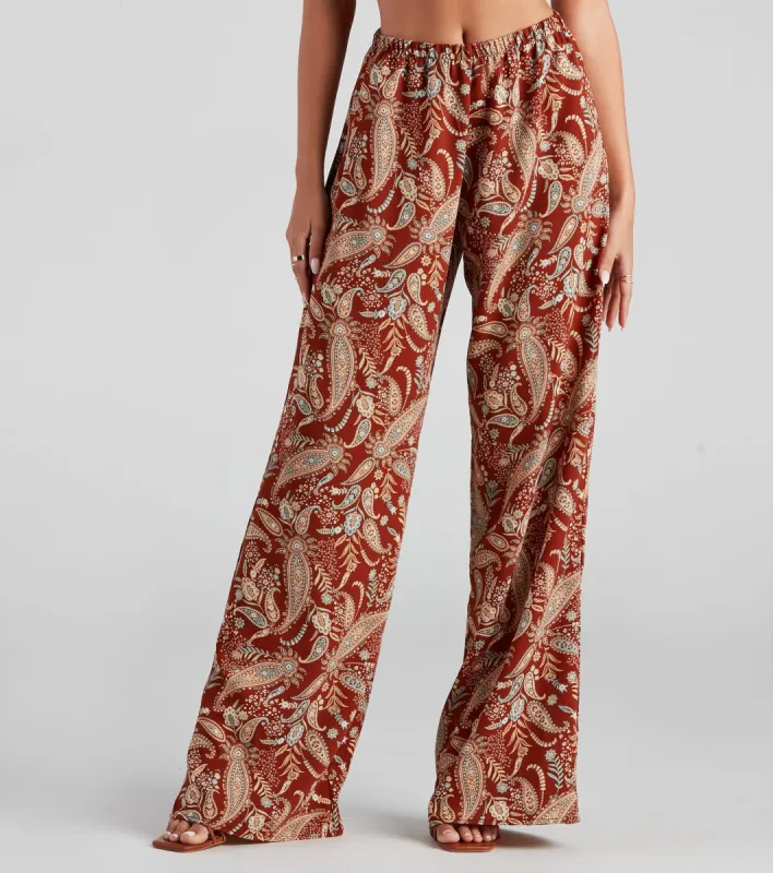 Palisades Paisley High Rise Pants sold by Windsor