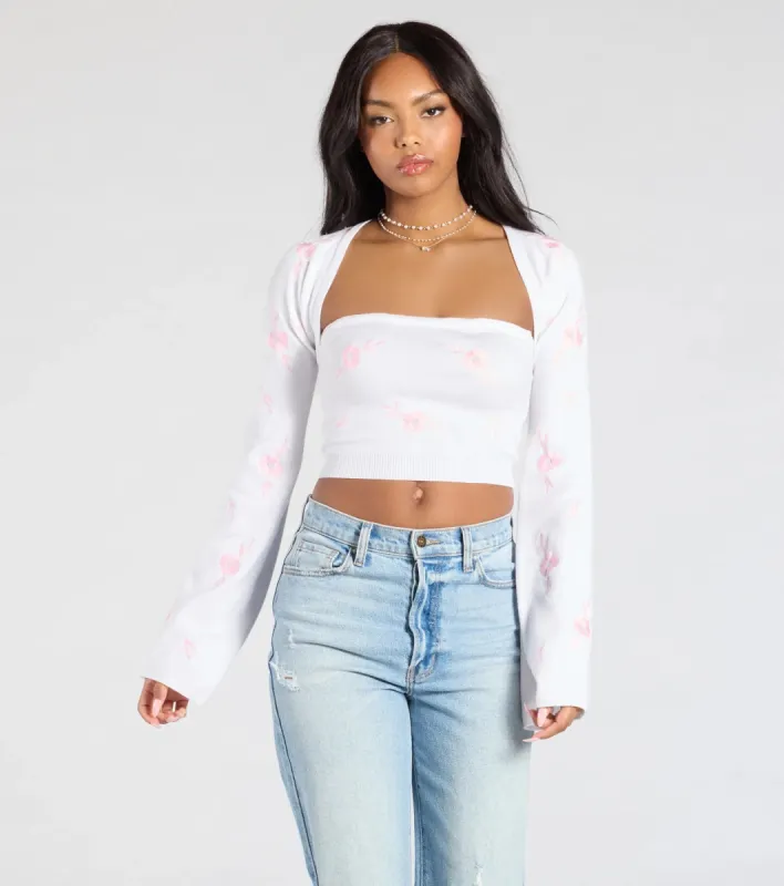 Easy Charm Long Sleeve Floral Bolero sold by Windsor