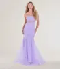 Morgan Lace-Up Corset Rhinestone Mermaid Formal Gown sold by Windsor