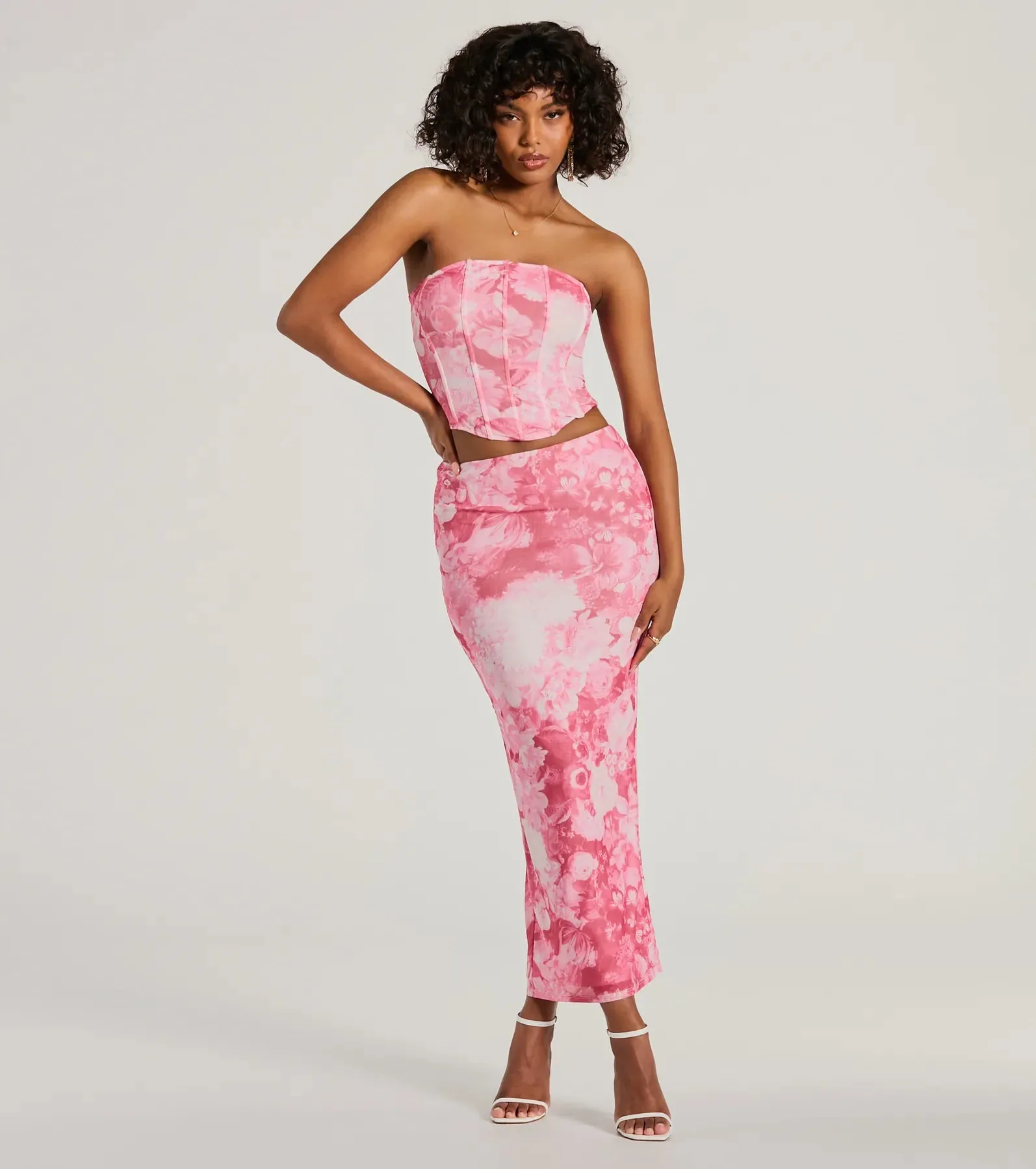 Floral Sensation Strapless Crop Bustier sold by Windsor product image thumbnail 3