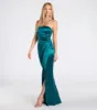 Clea Satin Strapless Wrap Mermaid Dress sold by Windsor