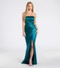 Clea Satin Strapless Wrap Mermaid Dress sold by Windsor