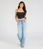 Sultry Stunner Lace-Up Satin Crop Top sold by Windsor