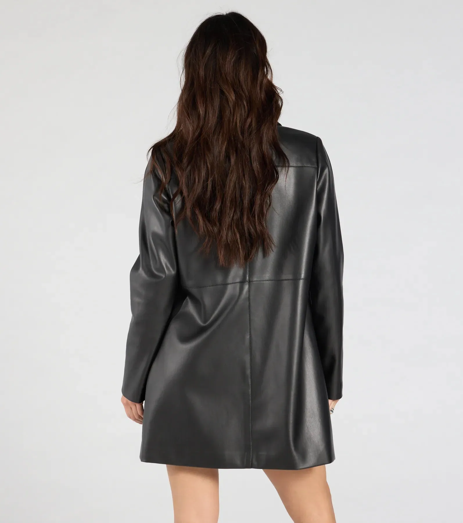 Effortlessly Sleek Faux Leather Oversized Blazer sold by Windsor product image thumbnail 2