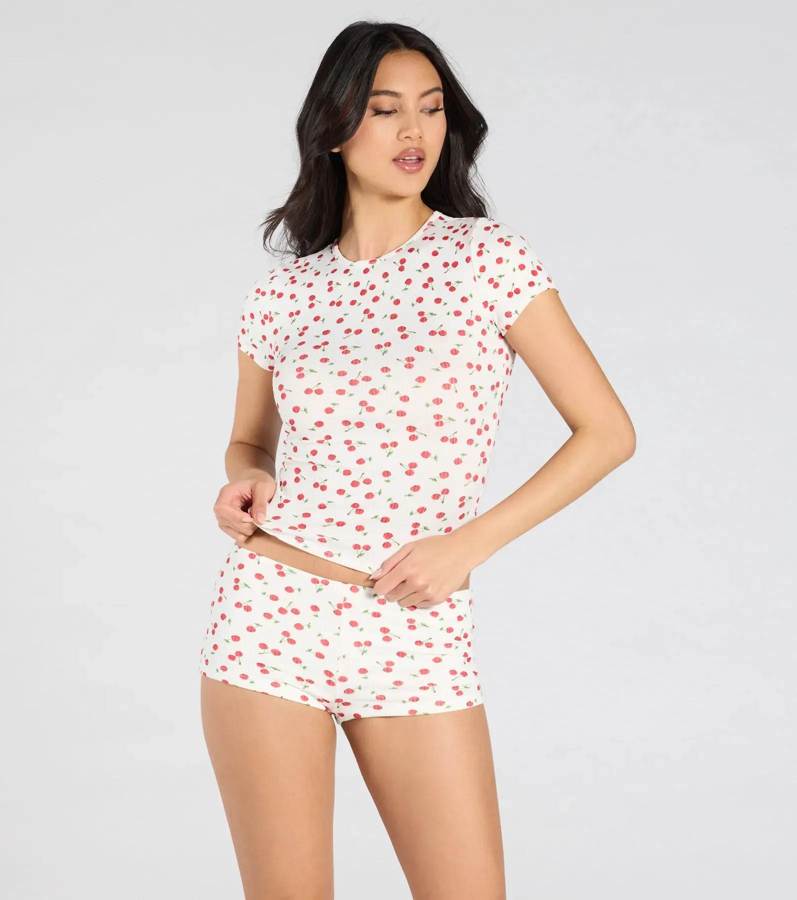 So Juicy Cherry Print Pajama Top sold by Windsor