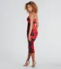 Stunning One V-Neck Abstract Midi Dress sold by Windsor