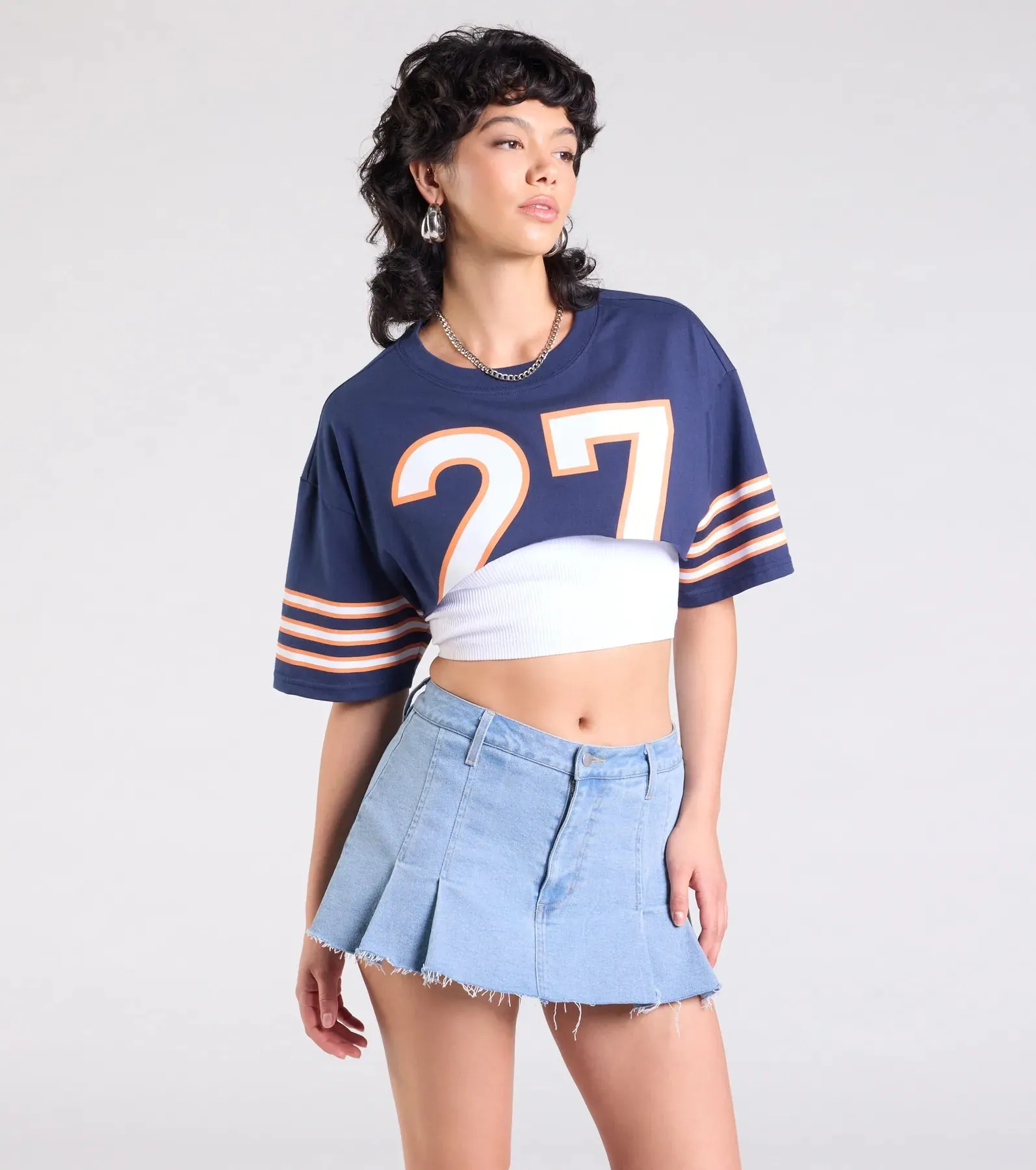 Go Team Varsity Graphic Crop Tee sold by Windsor product image thumbnail 5