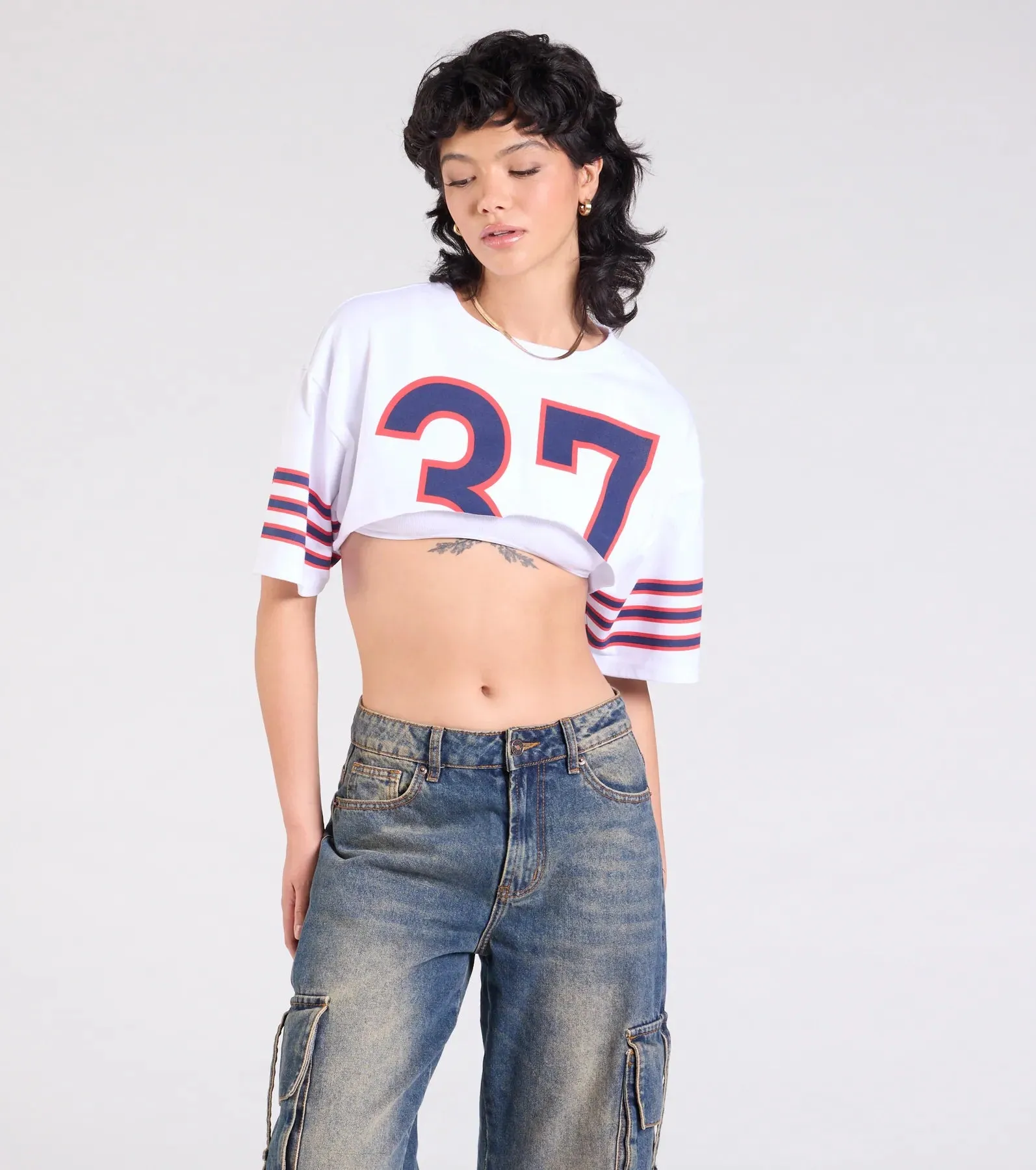 Go Team Varsity Graphic Crop Tee sold by Windsor