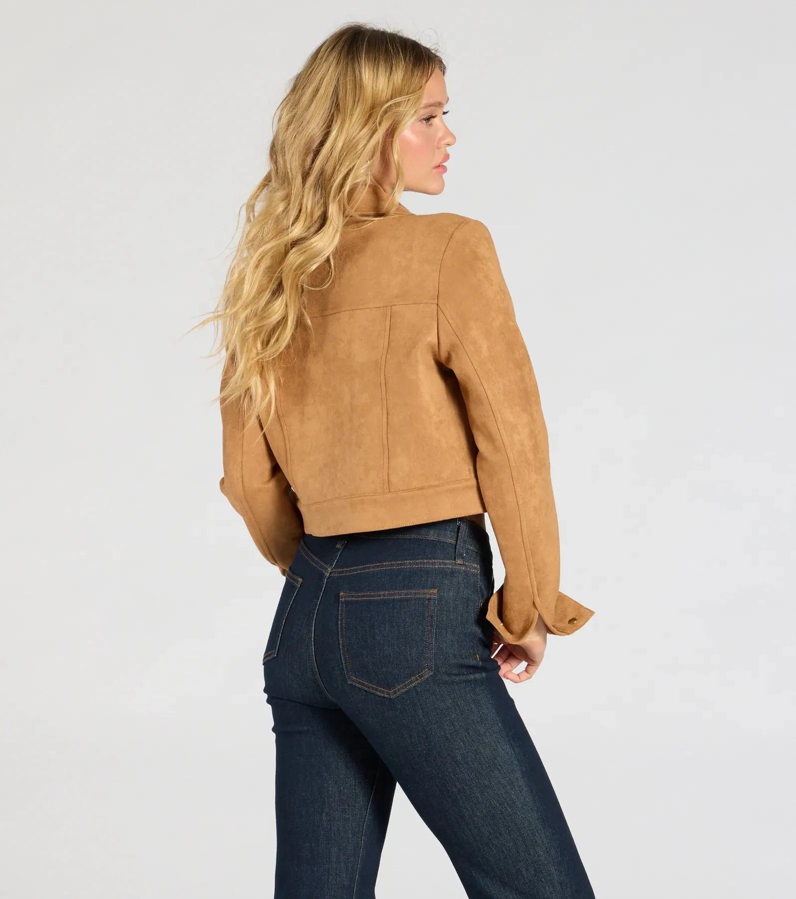 Ready To Go Faux Suede Crop Jacket sold by Windsor product image thumbnail 2