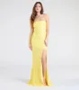 Barbara Strapless Slit Mermaid Sequin Formal Dress sold by Windsor