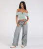 Chic Alert Off-The-Shoulder Crop Top sold by Windsor