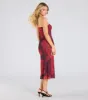 Feeling Artsy In Floral Slit Midi Dress sold by Windsor